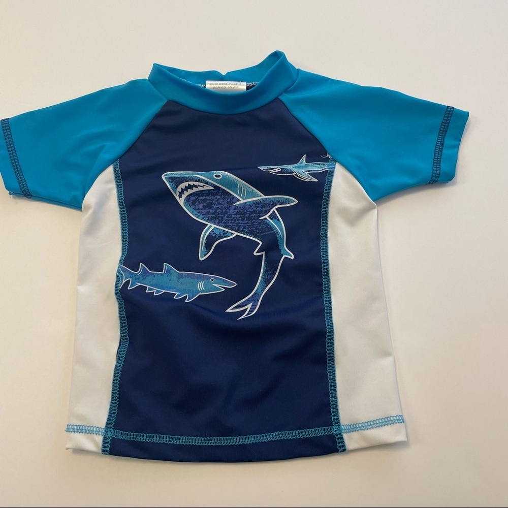 Lily & Dan Shark 🦈 Swim Shirt, 3T